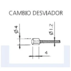 CAMBIO DESVIADOR INOXIDABLE 1.3L 2000mm BOLSA 25 CABLES