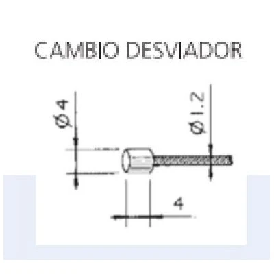 CAMBIO DESVIADOR INOXIDABLE 1,3L 2000mm BOLSA 100 CABLES 3 CAMBIO DESVIADOR INOXIDABLE 1,3L 2000mm BOLSA 100 CABLES