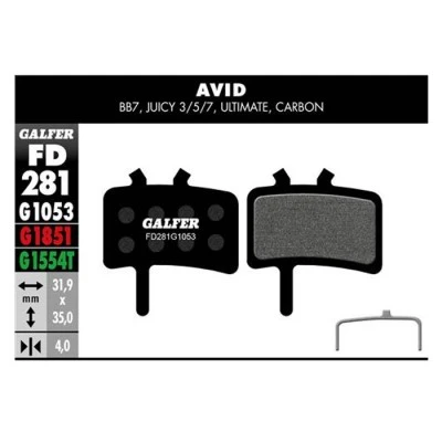 PASTILLA DE FRENO FD-281 GALFER 3 PASTILLA DE FRENO FD-281 GALFER